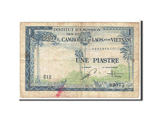 French Indo-China, 1 Piastre = 1 Dong, 1954, KM #105, VF(20-25), 99077