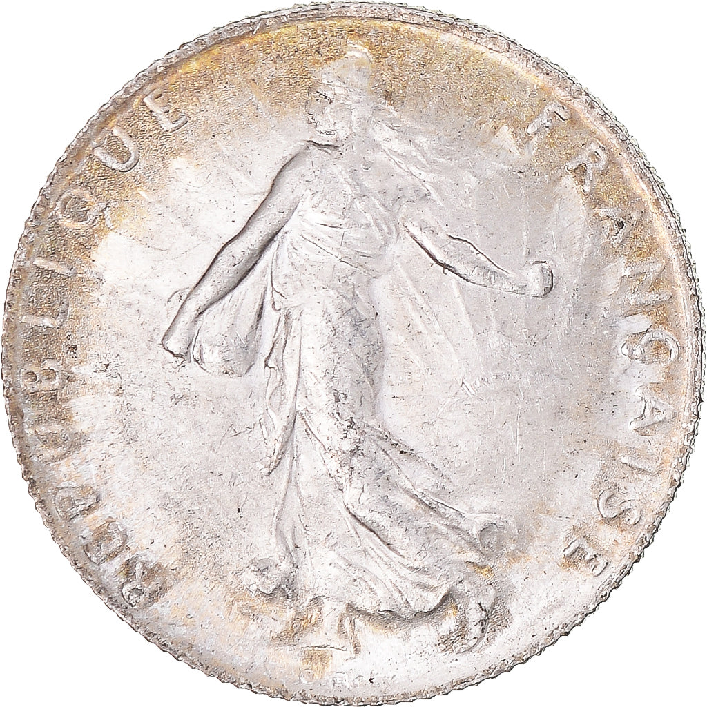 Munten, Frankrijk, Semeuse, 50 Centimes, 1917, Paris, PR, Zilver, KM:854