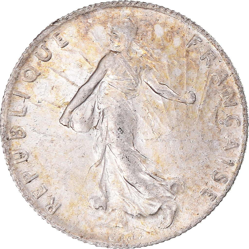 Munten, Frankrijk, Semeuse, 50 Centimes, 1917, Paris, PR, Zilver, KM:854