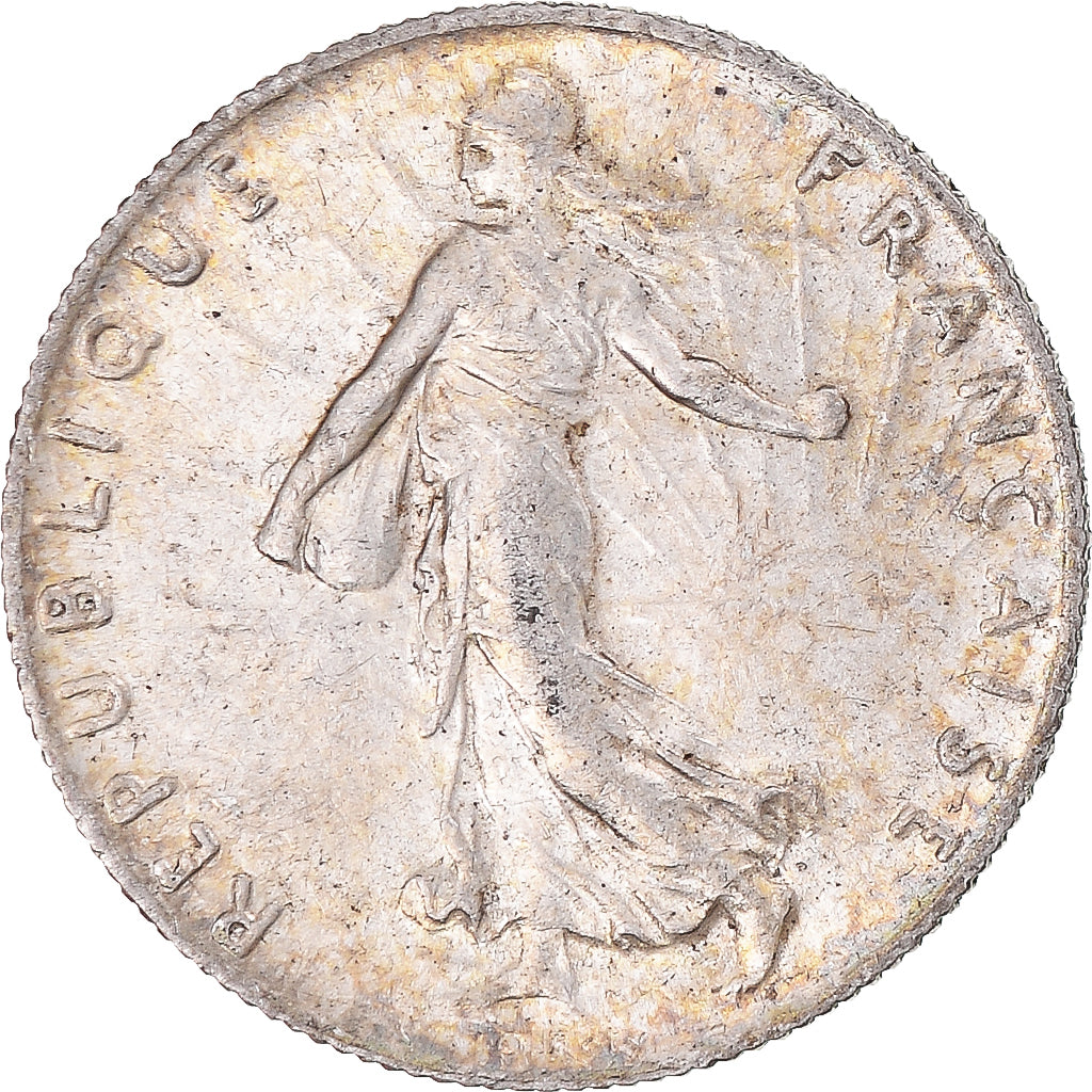 Munten, Frankrijk, Semeuse, 50 Centimes, 1917, Paris, PR+, Zilver, KM:854