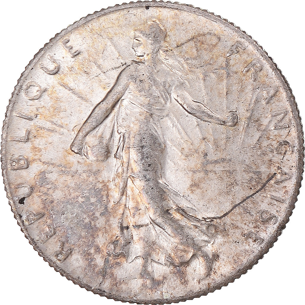 Munten, Frankrijk, Semeuse, 50 Centimes, 1918, Paris, PR+, Zilver, KM:854