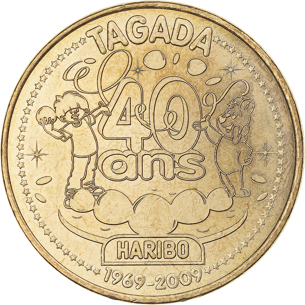 Francia, ficha, Touristic token, UZES - TAGADA 40 ANS - HARIBO, 2009, MDP, SPL