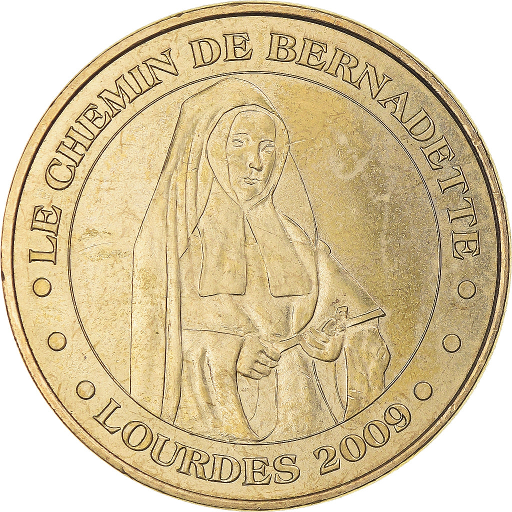 Francia, ficha, Touristic token, Lourdes - Le chemin de Bernadette, 2009, MDP