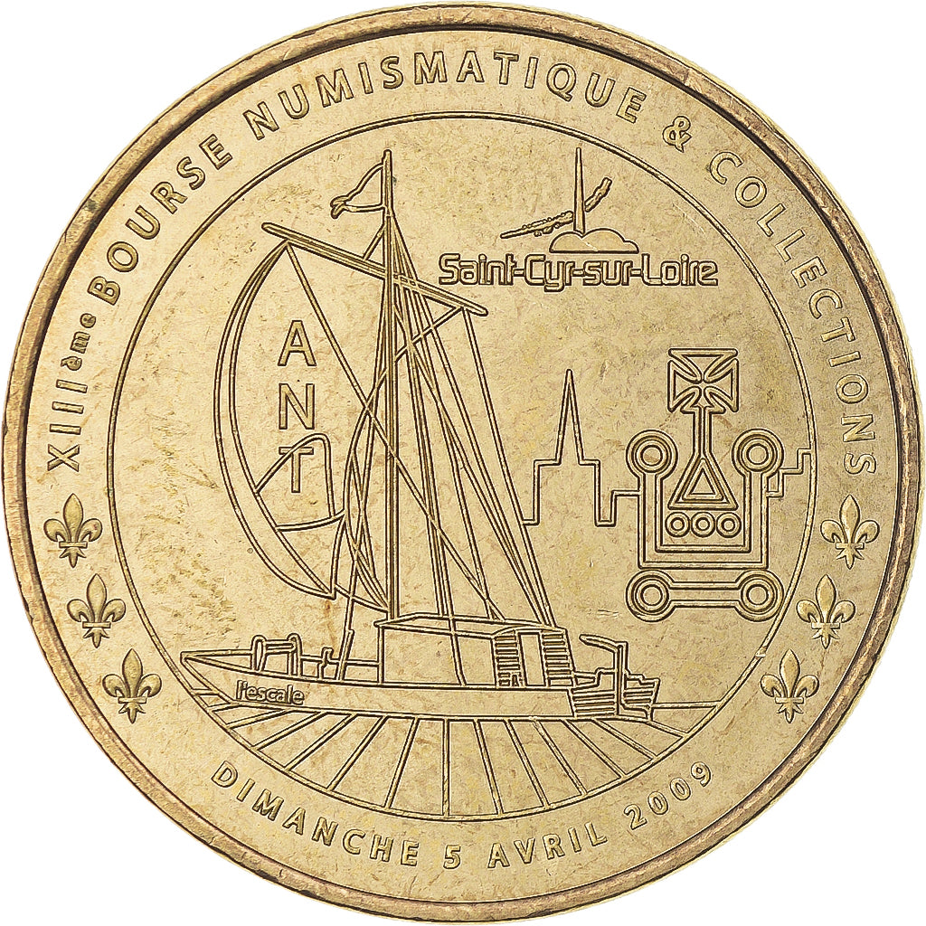 Francia, ficha, Touristic token, Saint-Cyr- sur- Loire -  bourse numismatique