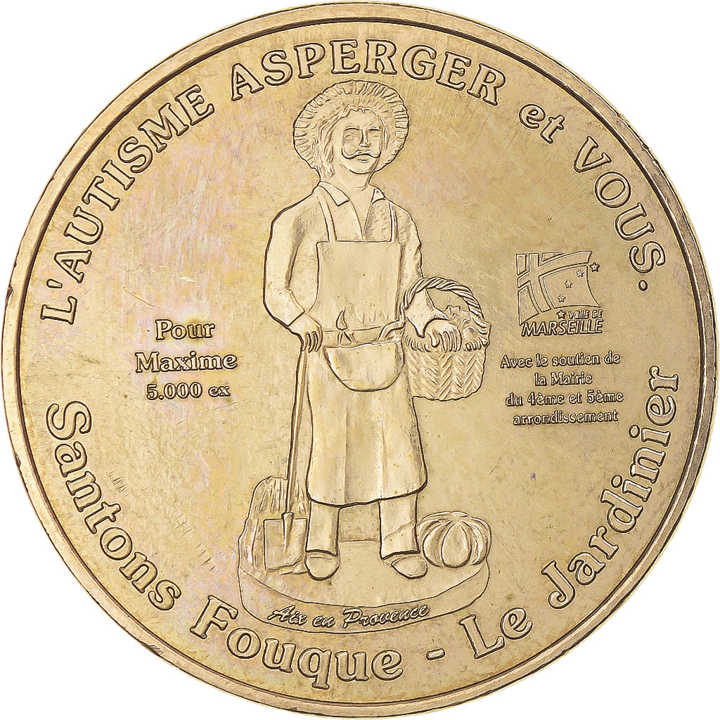 France, Jeton, Jeton Touristique, Marseille - L'Autisme Asperger, 2009, MDP