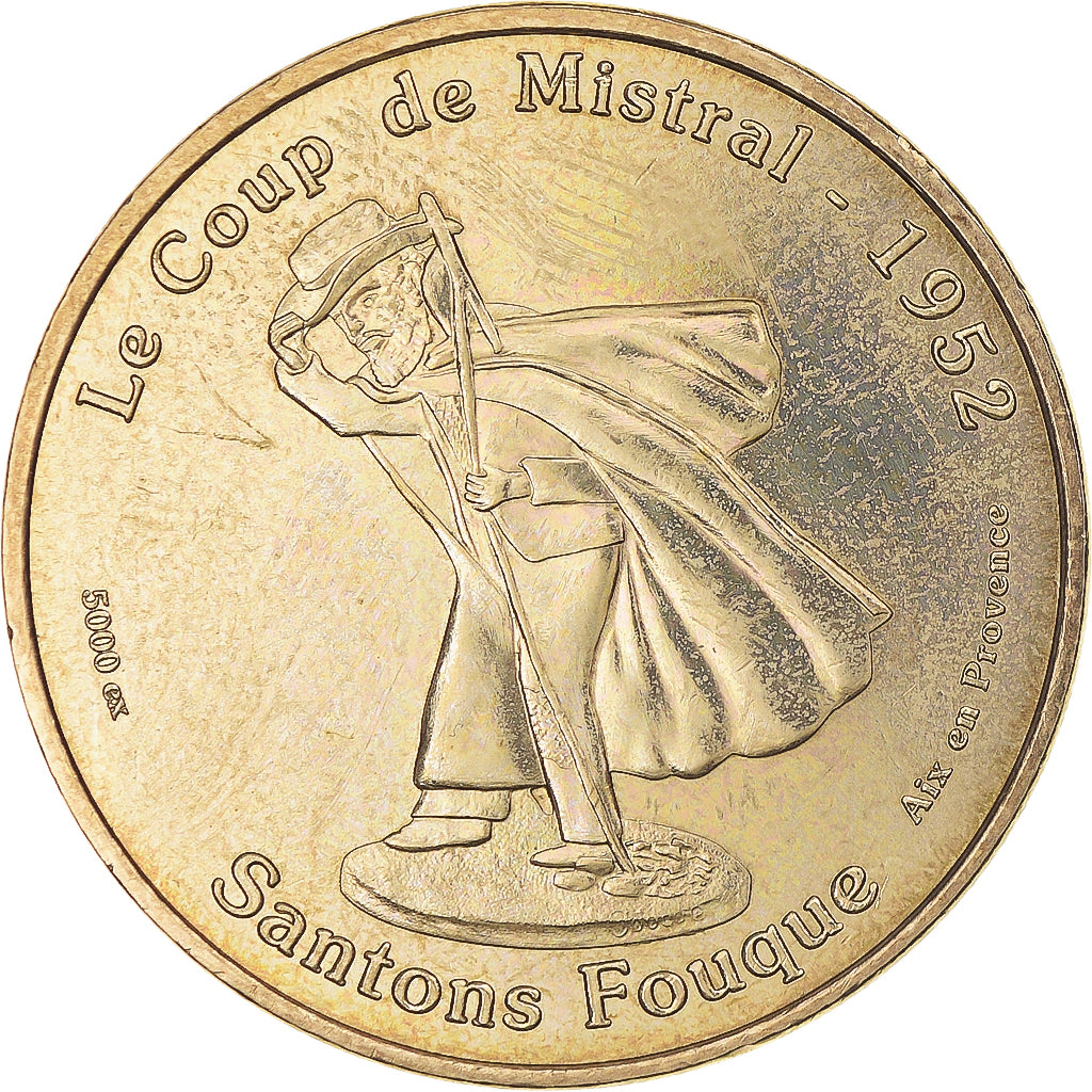 Francia, ficha, Touristic token, Aix-en-Provence - Santon Fouque n°1, 2009