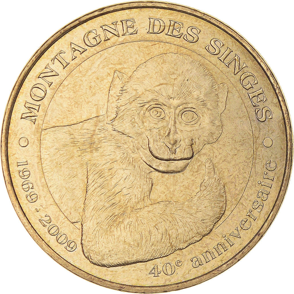 France, Jeton, Jeton Touristique, Montagne des Singes - 40 ans - 1969-2009, Arts