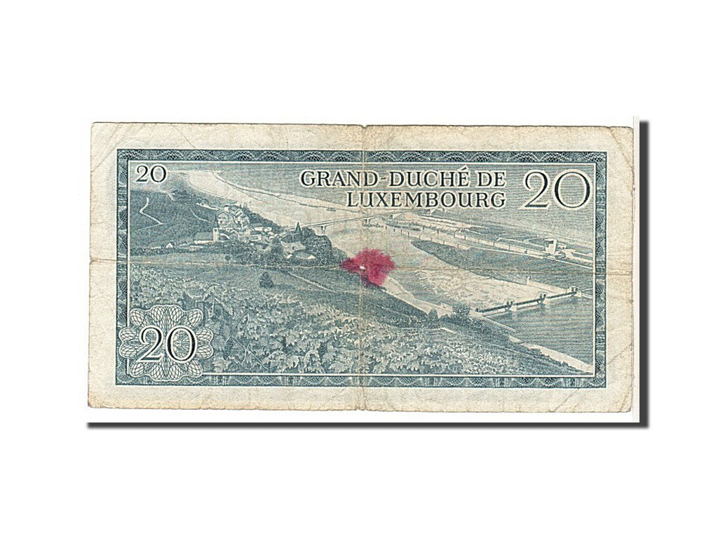 Luxembourg, 20 Francs, 1966, KM #54a, VF(20-25), E090800