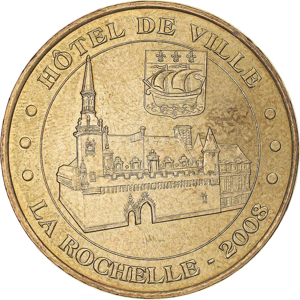 Francja, Token, Żeton turystyczny, La Rochelle - Hotel de ville, Sztuka i