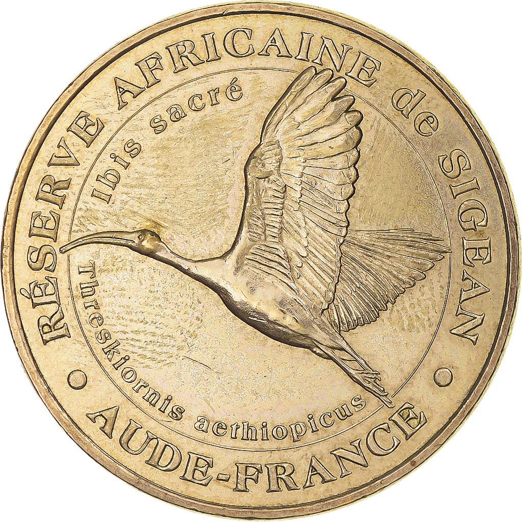 Francia, zeton, Jetón turístico, Sigean - Réserve n°8 - Ibis Sacré, Arts &