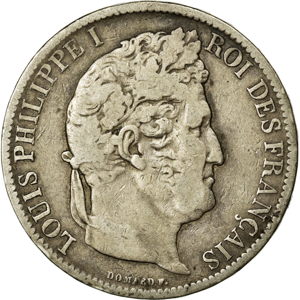 Moneta, Francia, Louis-Philippe, 5 Francs, 1831, Marseille, MB, Argento