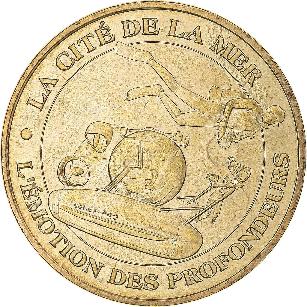 France, Token, Touristic token, Dept50 - Cité de la mer N°6  - Emotion des