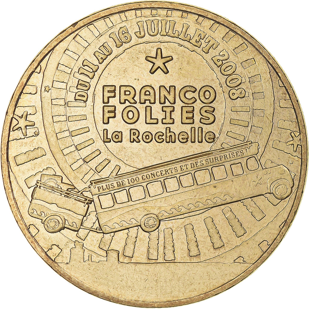 Francia, ficha, Touristic token, La Rochelle - Francofolies, 2008, MDP, SPL