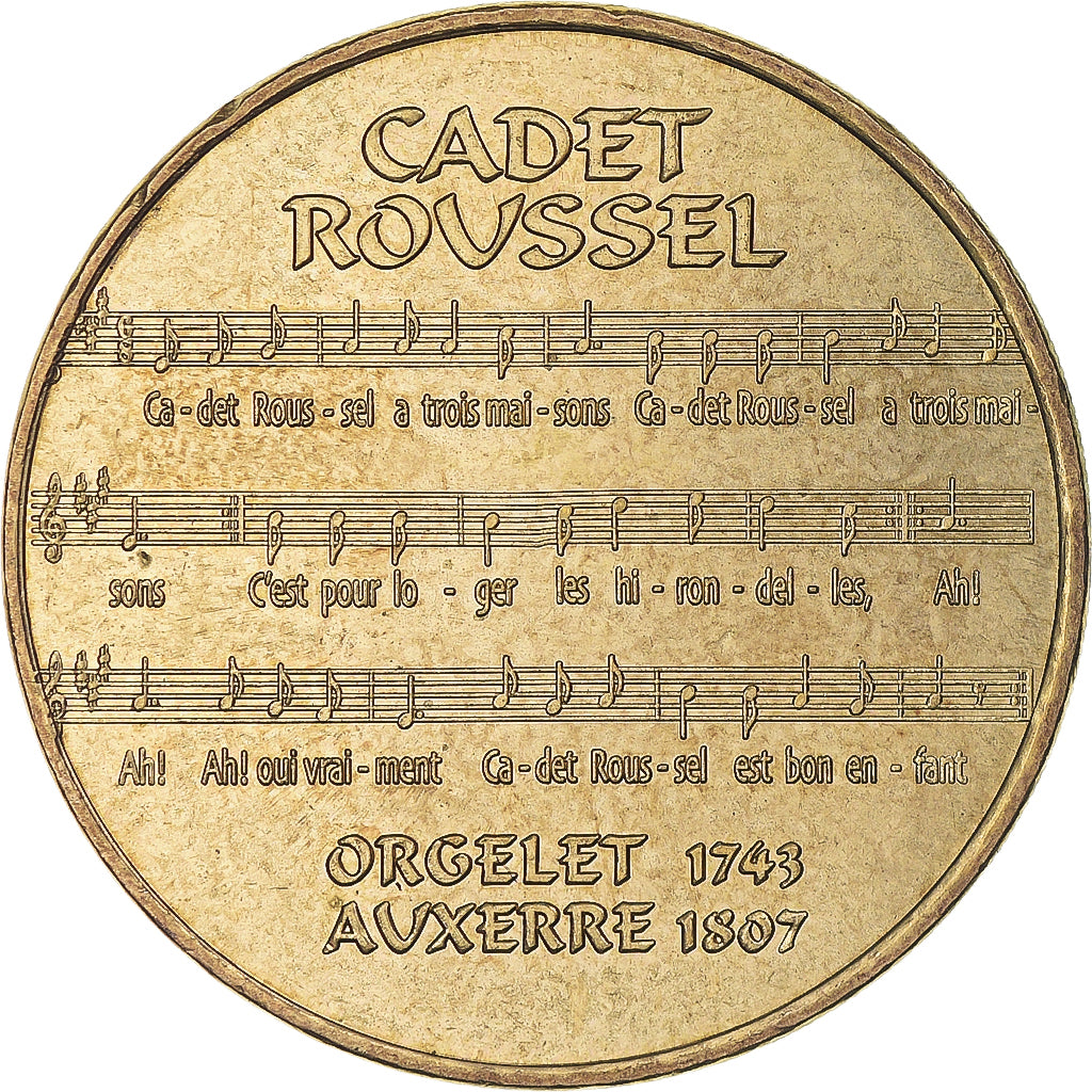 France, Jeton, Tourist Token, 89/ Cadet Roussel Chanson - Auxerre, 2007, Monnaie