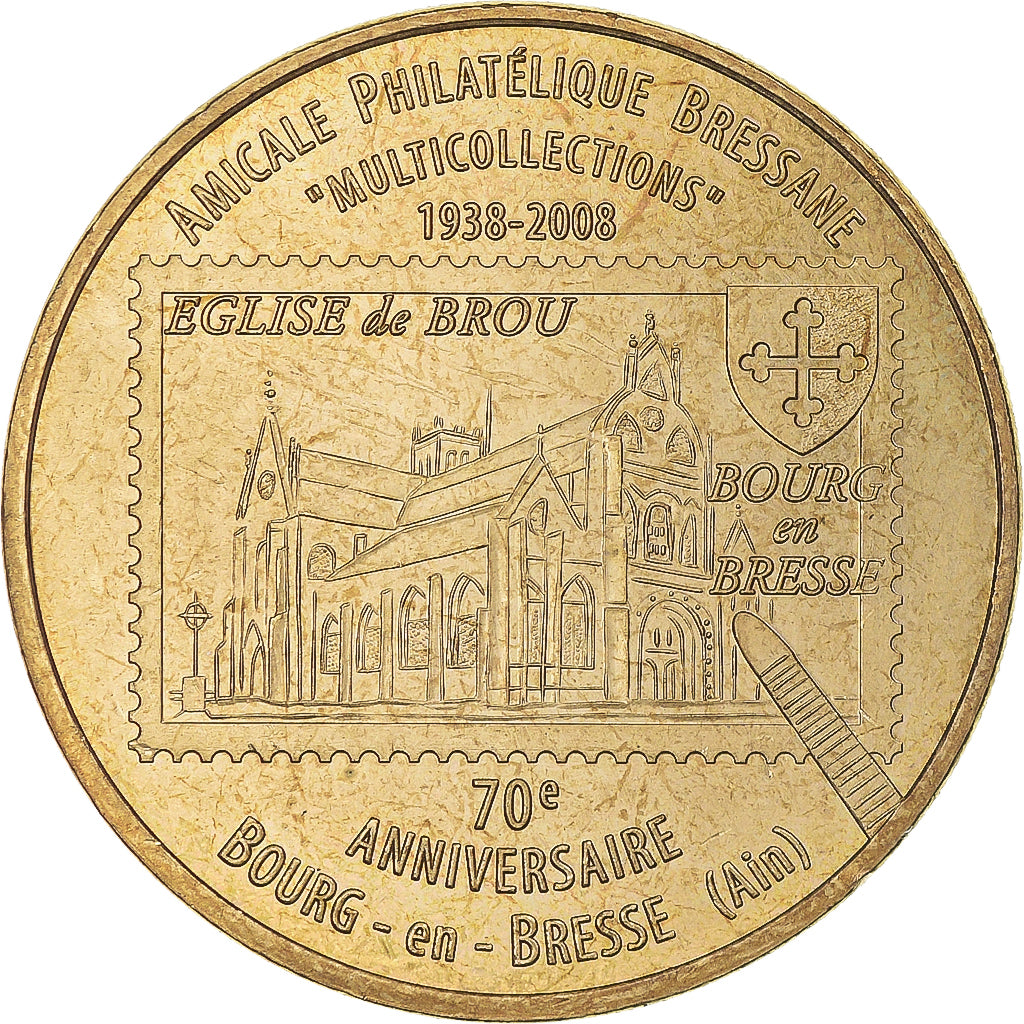 Francja, Token, Żeton turystyczny, 01/ Amicale philatélique Bressane, 2008