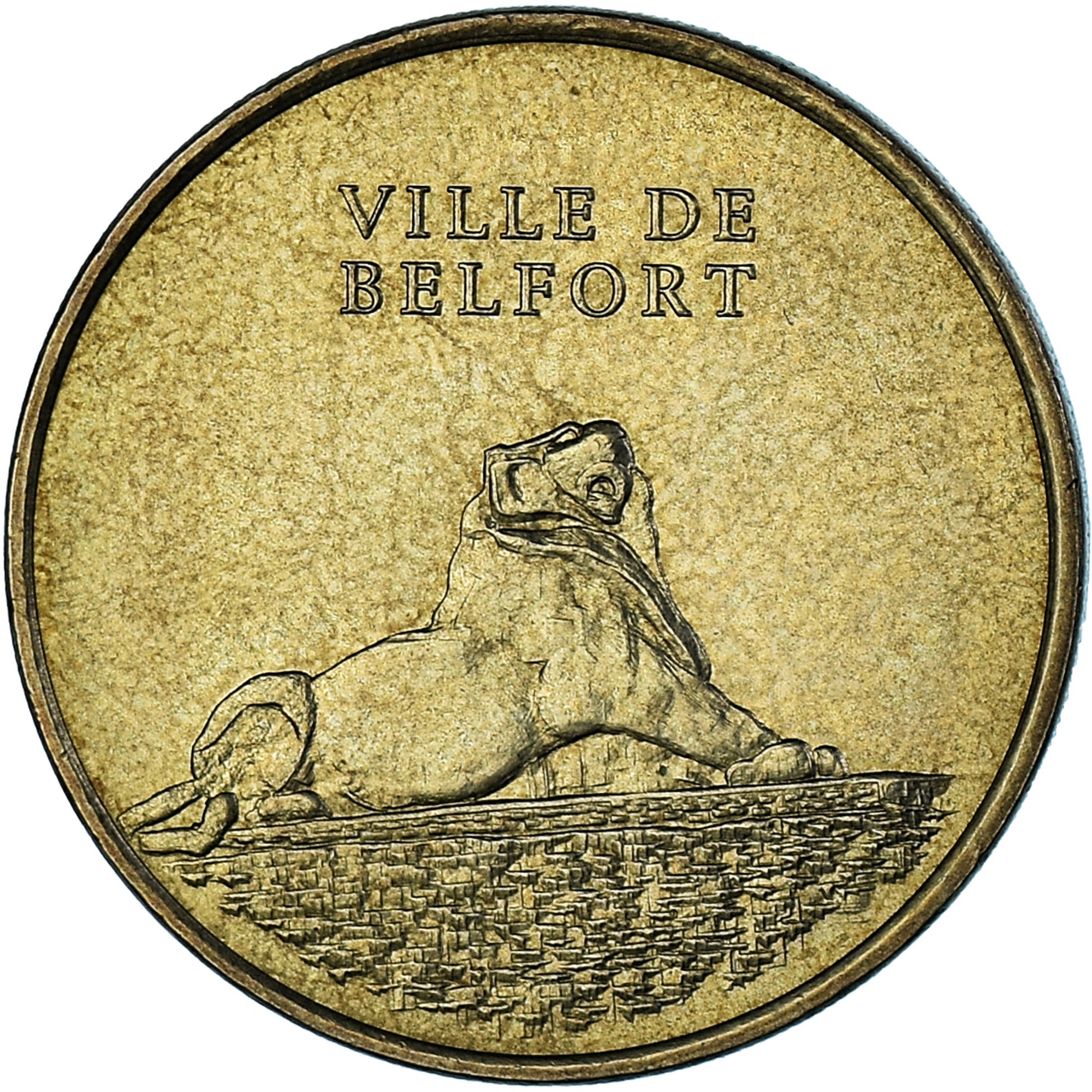 Francia, zeton, Jetón turístico, Belfort - 700ème anniversaire, Arts &