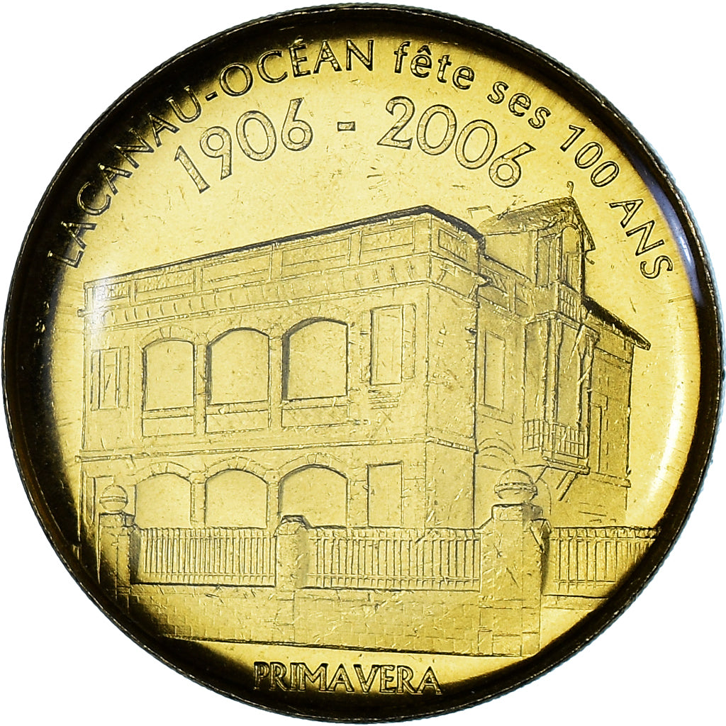 France, Token, Touristic token, Lacanau 1906 - 2006, 2006, MS(63), Cupronickel