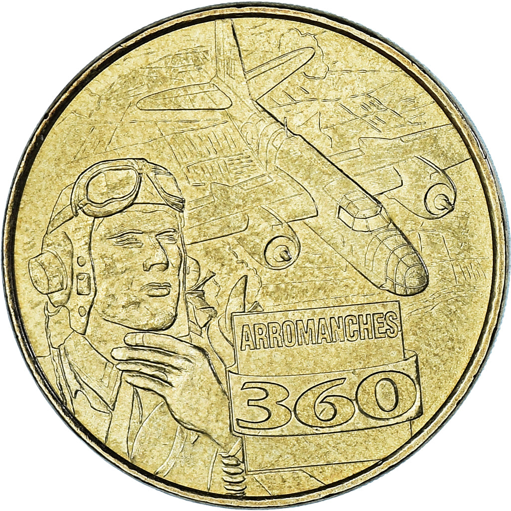 Francia, ficha, Touristic token, Arromanches - 360 n°2 - l'aviateur et le