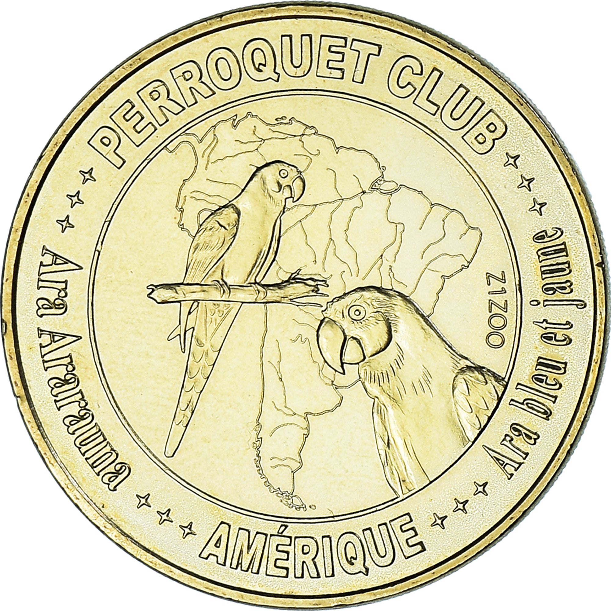 Francia, ficha, Touristic token, Weitbruch - Perroquet Club n°2 - Afrique Gris