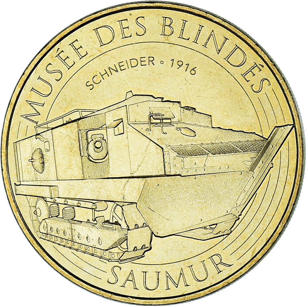 France, Token, Touristic token, 49 SAUMUR Musée des blindés, Char Schneider -