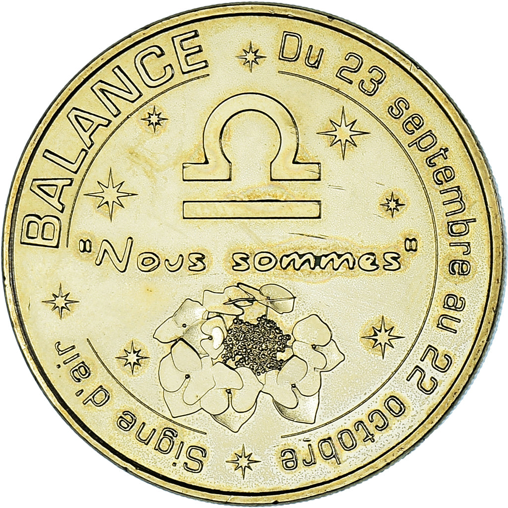 France, Jeton, Jeton Touristique, 13 AUBAGNE Les signes du zodiaque, La Balance
