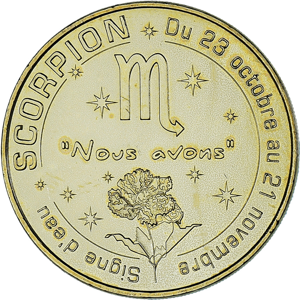 France, Token, Touristic token, 13 AUBAGNE Les signes du zodiaque, SCORPION