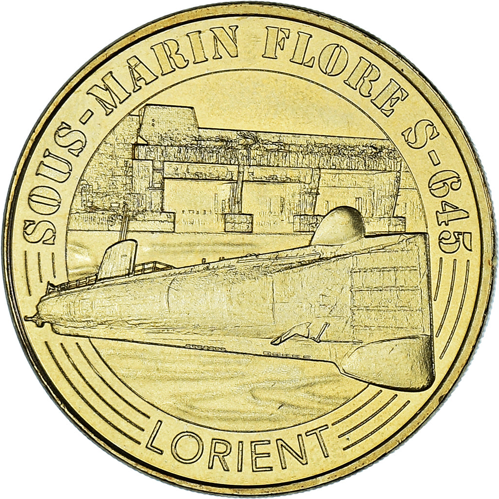 France, Token, Lorient - Sous-marin Flore n°2, 2016, MDP, MS(63), Copper-nickel
