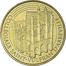Francia, zeton, Jetón turístico, Collegiale saint-vulfran d'abbeville, Arts &