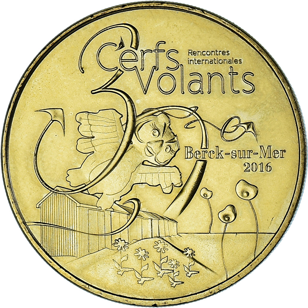 France, Token, Touristic token, 62/ BERCK SUR MER N°4 - CERFS VOLANTS 2016