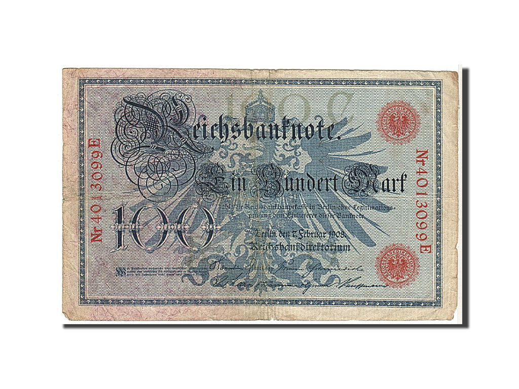 Germania, 100 Mark, 1908, KM:33a, MB