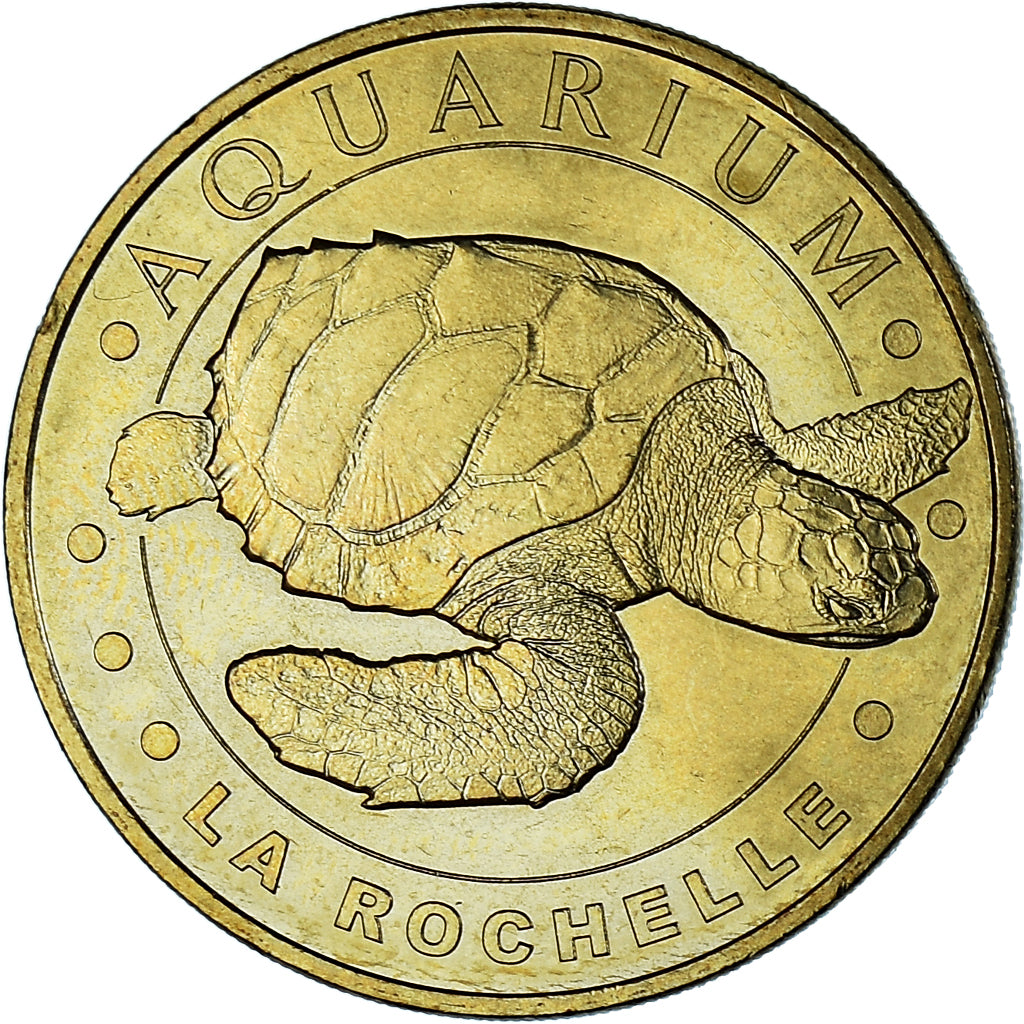 Francia, ficha, Tourist Token, 17/ LA ROCHELLE - AQUARIUM N°10 - La tortue