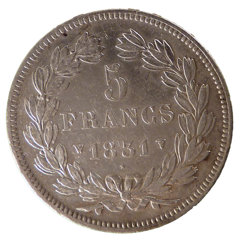 Francia, Louis-Philippe, 5 Francs, 1831, Lille, BB+, Argento, Gadoury:677a