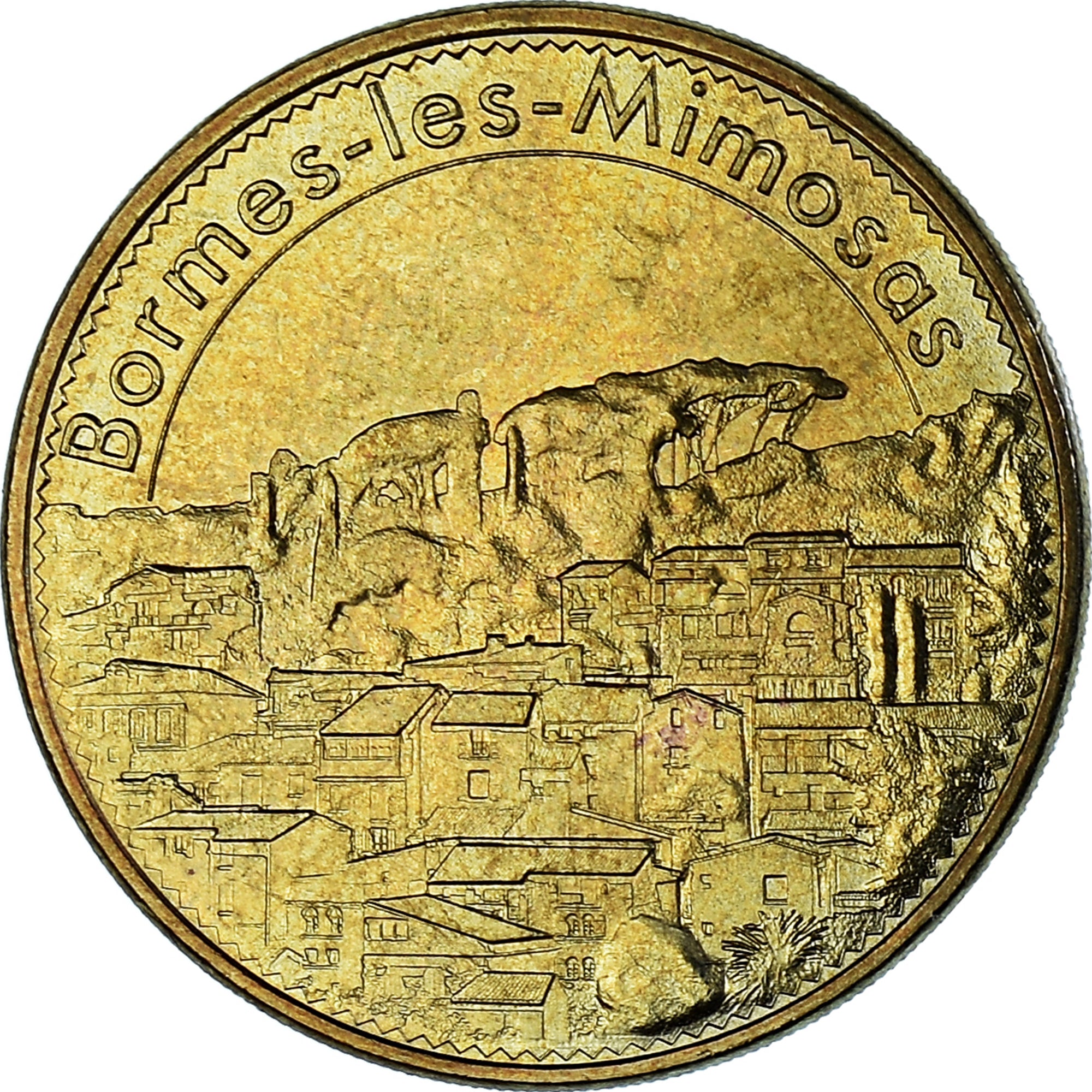 Francia, zeton, Jetón turístico, 83/ Bormes-les-Mimosas - Village, 2015, MDP