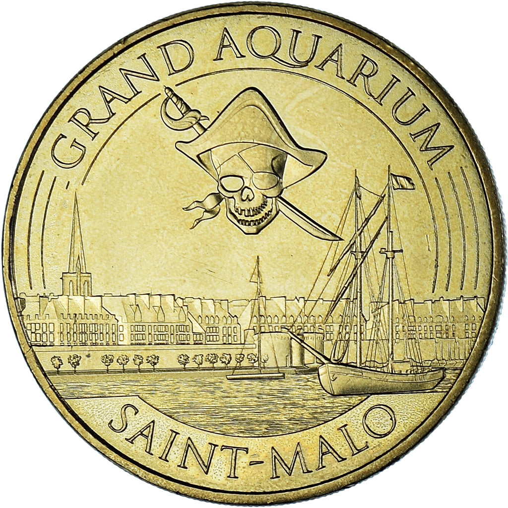 France, Token, Tourist Token, 35/ SAINT-MALO GRAND AQUARIUM N°4 - Le port et