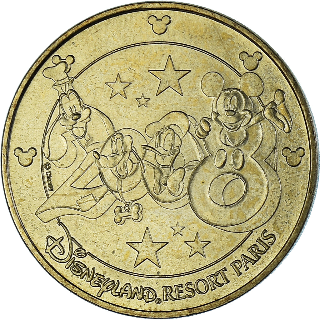 Frankreich, betaalpenning, Touristic token, Disneyland n°15 - Mickey 2008, Arts