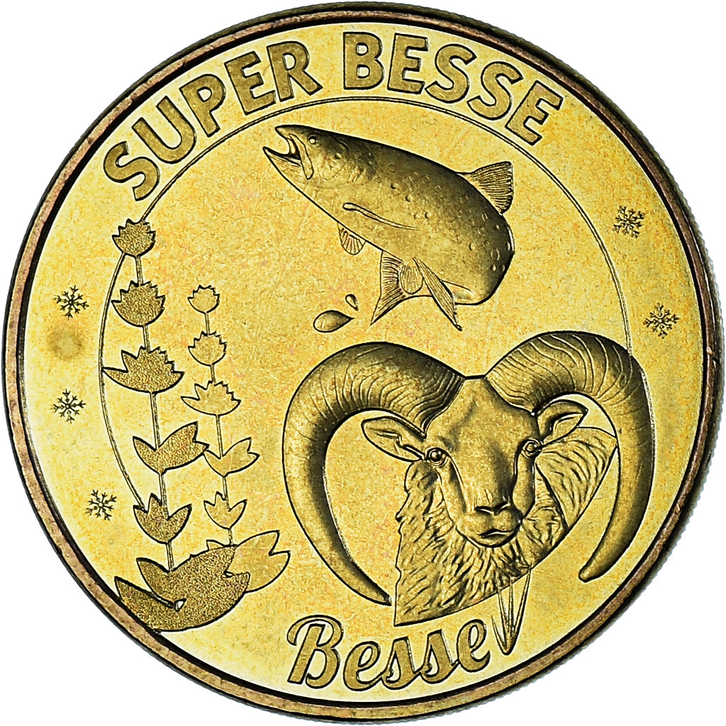 Francja, Token, Żeton turystyczny, 63/ Super Besse - Truite et Mouflon, 2015
