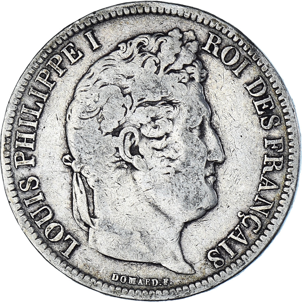 Moneta, Francia, Louis-Philippe, 5 Francs, 1831, Rouen, MB, Argento, KM:735.2