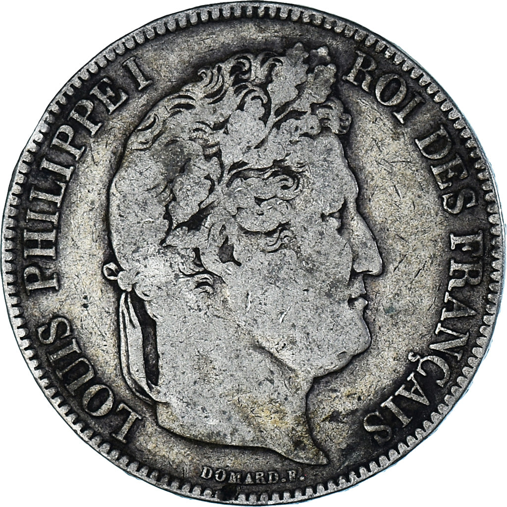 Coin, France, Louis-Philippe, 5 Francs, 1833, Lille, VF(20-25), Silver