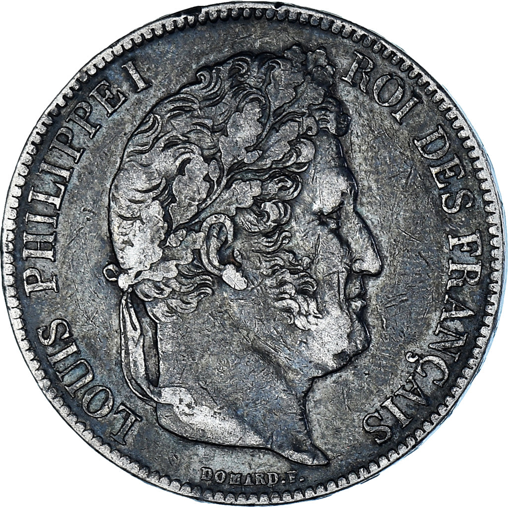 Coin, France, Louis-Philippe, 5 Francs, 1835, Rouen, EF(40-45), Silver