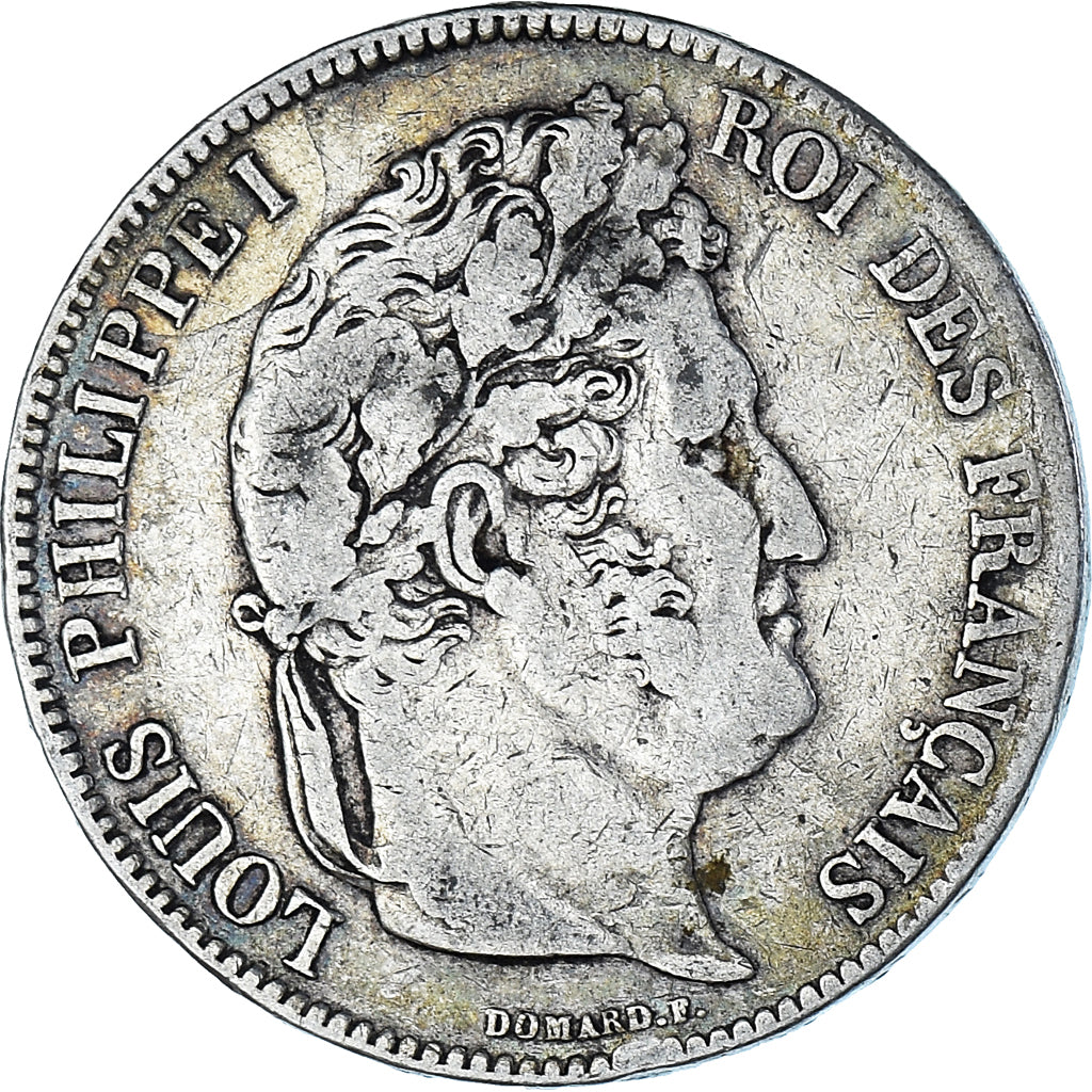 Coin, France, Louis-Philippe, 5 Francs, 1837, Rouen, VF(20-25), Silver