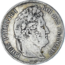 Coin, France, Louis-Philippe, 5 Francs, 1837, Rouen, VF(20-25), Silver