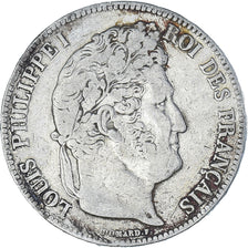 Coin, France, Louis-Philippe, 5 Francs, 1839, Paris, VF(20-25), Silver