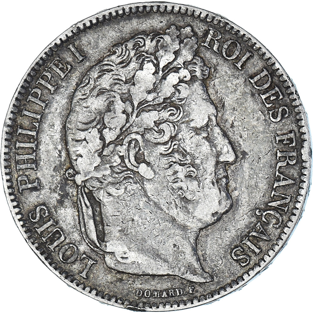 Coin, France, Louis-Philippe, 5 Francs, 1841, Rouen, VF(30-35), Silver