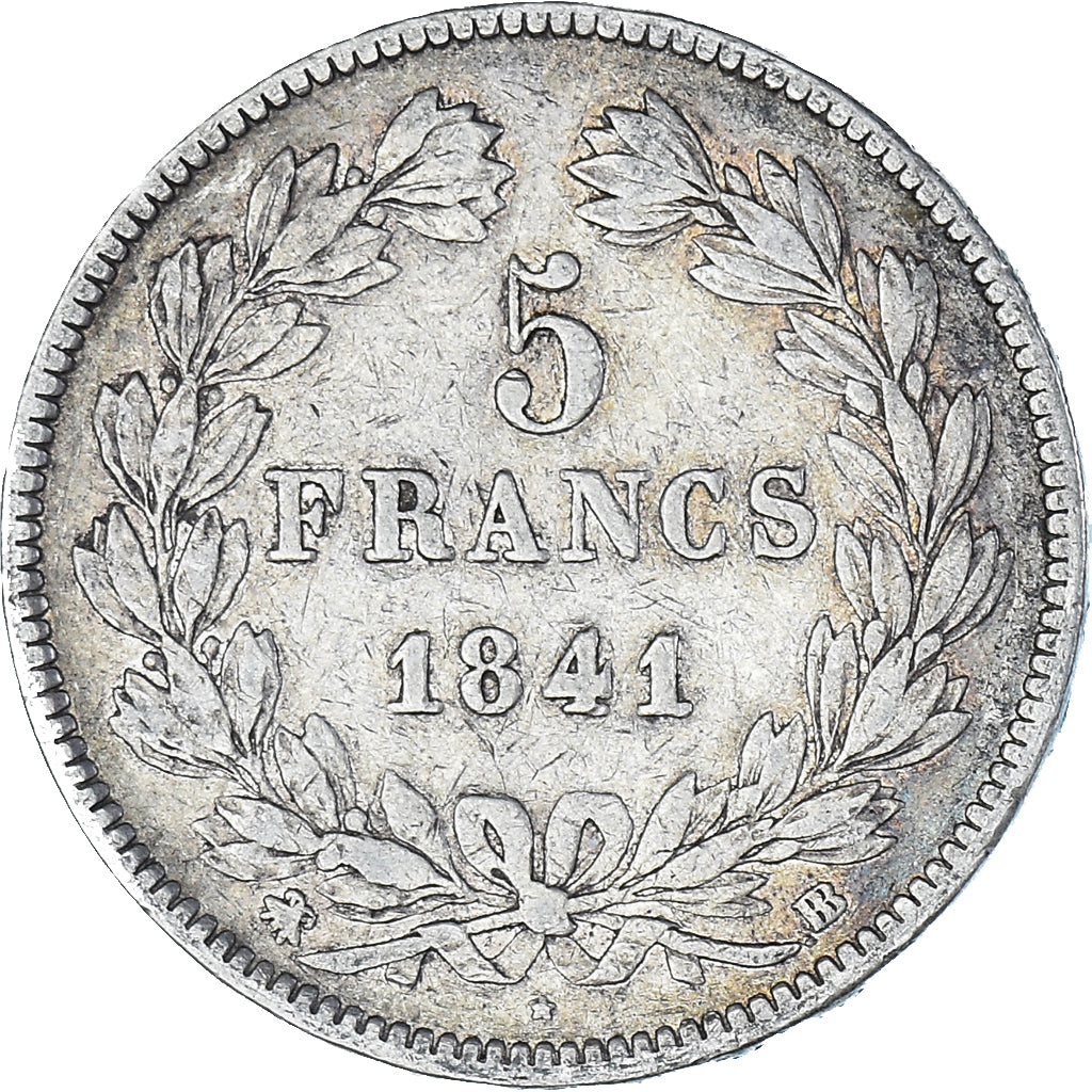 Coin, France, Louis-Philippe, 5 Francs, 1841, Strasbourg, VF(20-25), Silver