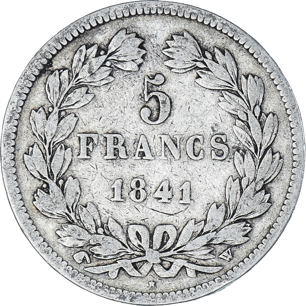 Moneta, Francia, Louis-Philippe, 5 Francs, 1841, Lille, MB, Argento, KM:749.13