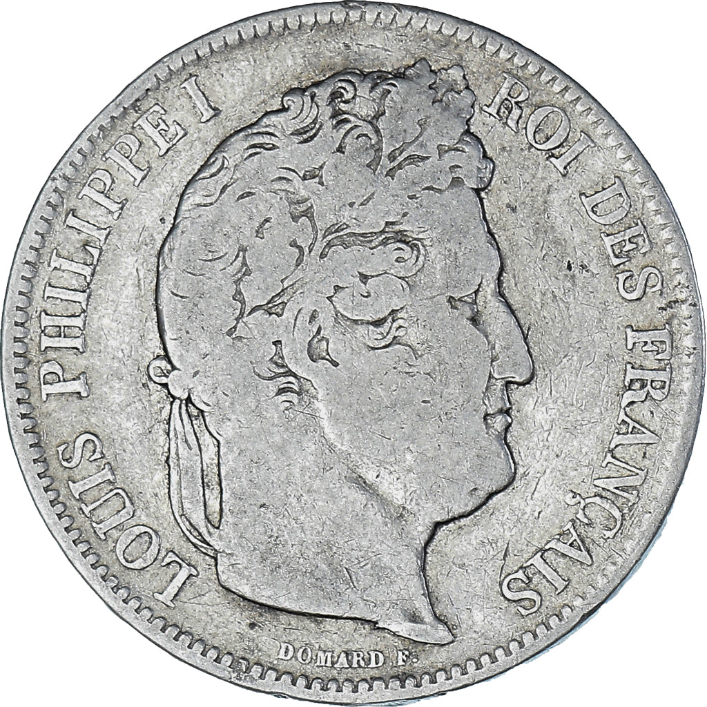 Coin, France, Louis-Philippe, 5 Francs, 1841, Lille, VF(20-25), Silver