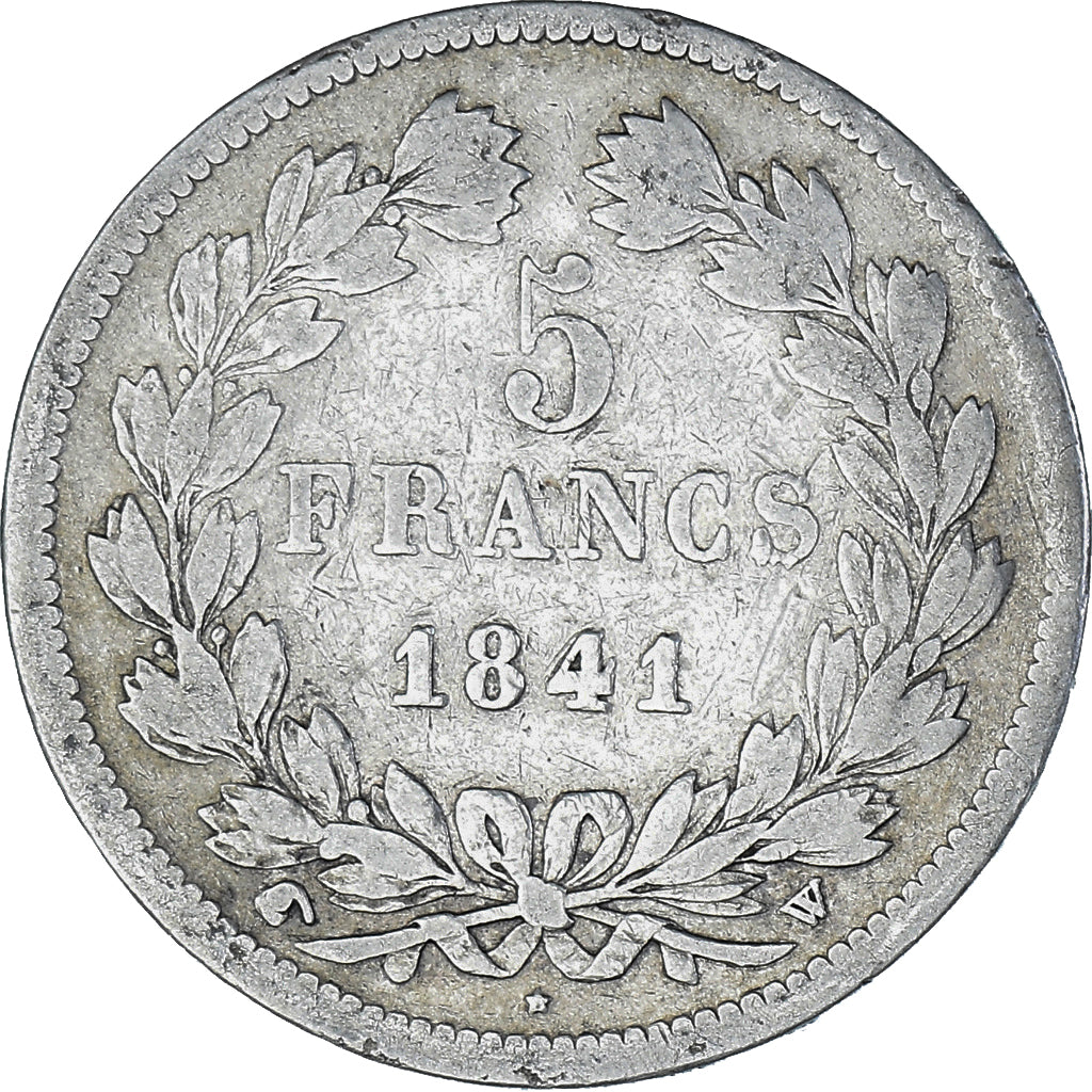 Coin, France, Louis-Philippe, 5 Francs, 1841, Lille, VF(20-25), Silver