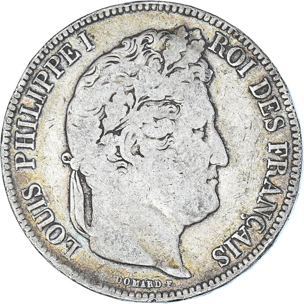 Moneta, Francia, Louis-Philippe, 5 Francs, 1843, Lille, MB, Argento, KM:749.13