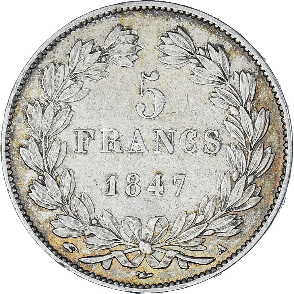 Coin, France, Louis-Philippe, 5 Francs, 1847, Paris, EF(40-45), Silver