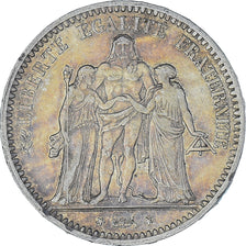 Moneta, Francia, Hercule, 5 Francs, 1848, Paris, MB+, Argento, KM:756.1